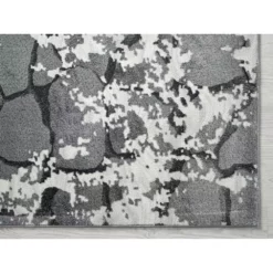 Nova Grey 6 ft. x 9 ft. Abstract Polyester Area Rug by Abani -Abani Sales grey abani area rugs nov100a 6 40 1000