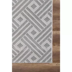 Nova Grey 5.3 ft. x 7.6 ft. Geometric Polyester Area Rug by Abani -Abani Sales grey abani area rugs nov150a 5 40 1000
