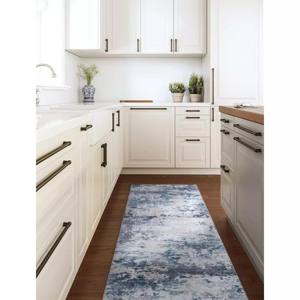 Paloma Grey 2 ft. x 5 ft. Abstract Polyester Area Rug by Abani 9 Paloma Grey 2 ft. x 5 ft. Abstract Polyester Area Rug by Abani - Image 7