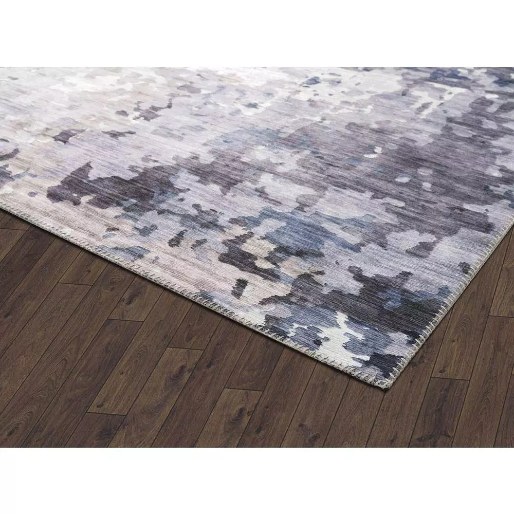 Paloma Grey 2 ft. x 5 ft. Abstract Polyester Area Rug by Abani 7 Paloma Grey 2 ft. x 5 ft. Abstract Polyester Area Rug by Abani - Image 5