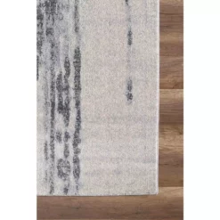 Quartz Grey 5 ft. 3 ft. x 7 ft. 6 in. Distressed Polypropylene Area Rug by Abani -Abani Sales grey abani area rugs qrz110a 5 40 1000