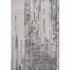 Quartz Grey 5 ft. 3 ft. x 7 ft. 6 in. Distressed Polypropylene Area Rug by Abani