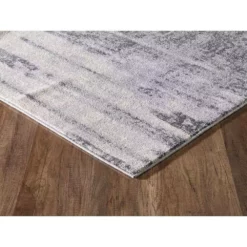 Quartz Grey 5 ft. 3 ft. x 7 ft. 6 in. Distressed Polypropylene Area Rug by Abani -Abani Sales grey abani area rugs qrz110a 5 c3 1000
