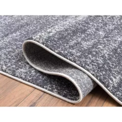 Quartz Grey 5 ft. 3 ft. x 7 ft. 6 in. Abstract Polypropylene Area Rug by Abani 13 Quartz Grey 5 ft. 3 ft. x 7 ft. 6 in. Abstract Polypropylene Area Rug by Abani -Abani Sales grey abani area rugs qrz120a 5 4f 1000