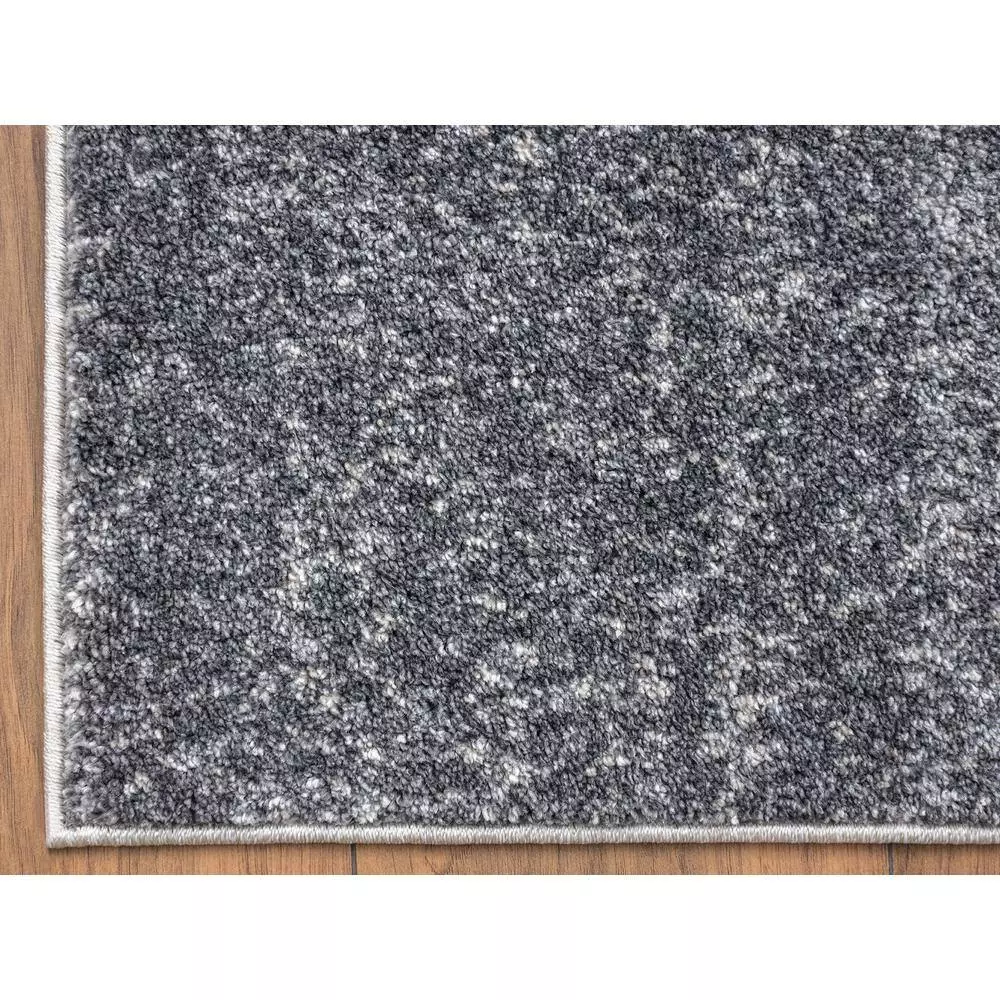 Quartz Grey 5 ft. 3 ft. x 7 ft. 6 in. Abstract Polypropylene Area Rug by Abani 4 Quartz Grey 5 ft. 3 ft. x 7 ft. 6 in. Abstract Polypropylene Area Rug by Abani - Image 2