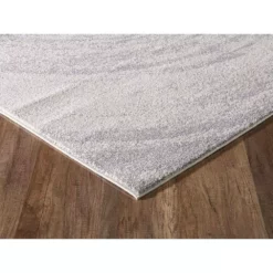 Quartz Grey 5 ft. 3 ft. x 7 ft. 6 in. Solid Color Polypropylene Area Rug by Abani -Abani Sales grey abani area rugs qrz160a 5 c3 1000