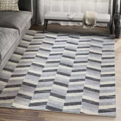 Quartz Grey 5 ft. 3 ft. x 7 ft. 6 in. Geometric Polypropylene Area Rug by Abani 15 Quartz Grey 5 ft. 3 ft. x 7 ft. 6 in. Geometric Polypropylene Area Rug by Abani -Abani Sales grey abani area rugs qrz170a 5 31 1000