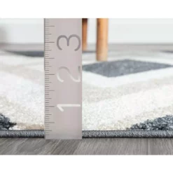 Tulum Grey 5.3 ft. x 7.6 ft. Abstract Polypropylene Area Rug by Abani -Abani Sales grey abani area rugs tul130a 5 1f 1000