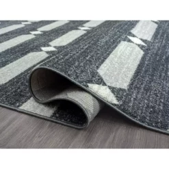 Tulum Grey 5.3 ft. x 7.6 ft. Abstract Polypropylene Area Rug by Abani 12 Tulum Grey 5.3 ft. x 7.6 ft. Abstract Polypropylene Area Rug by Abani -Abani Sales grey abani area rugs tul150b 5 c3 1000