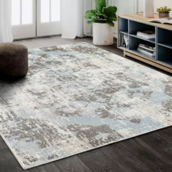 Urbana Grey 3 ft. x 5 ft. Distressed Polypropylene Area Rug by Abani -Abani Sales grey abani area rugs urb130a 3 31 1000