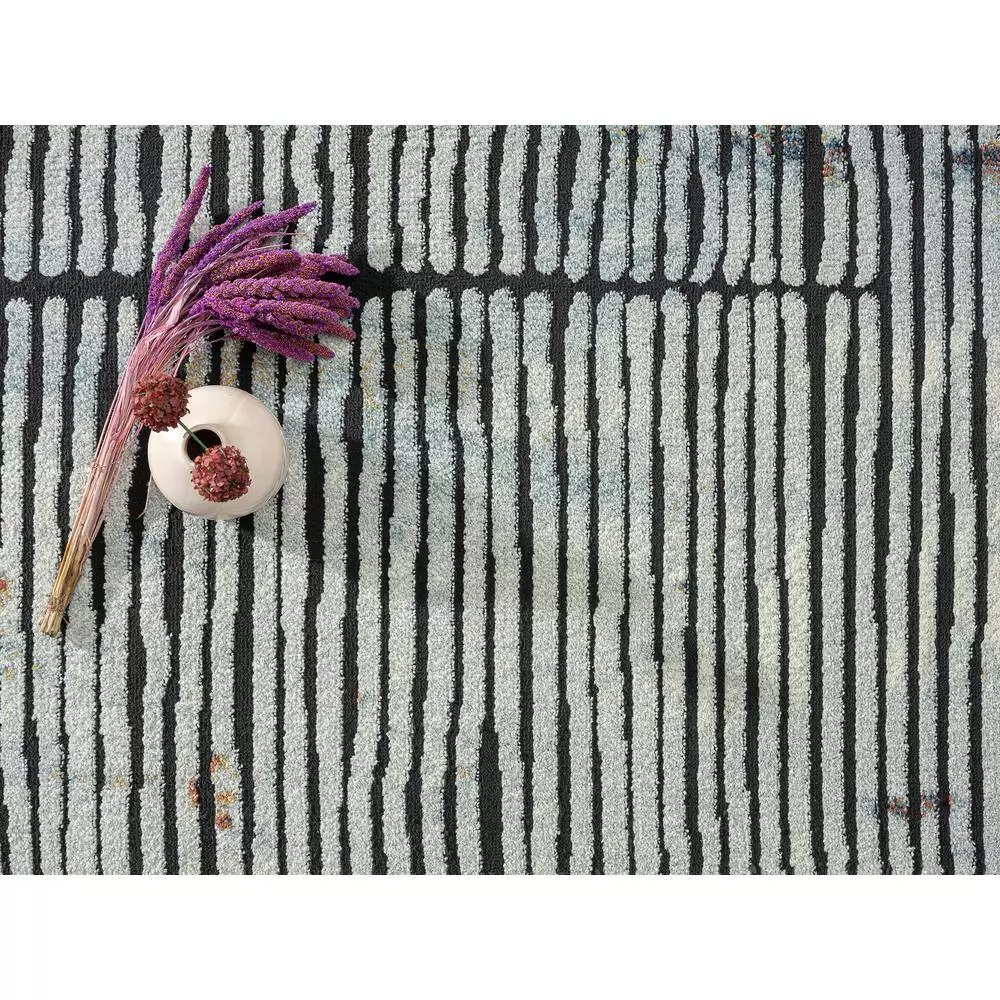 Venus Grey 6 ft. x 9 ft. Abstract Polypropylene Area Rug by Abani 7 Venus Grey 6 ft. x 9 ft. Abstract Polypropylene Area Rug by Abani - Image 5