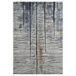 Venus Grey 6 ft. x 9 ft. Abstract Polypropylene Area Rug by Abani
