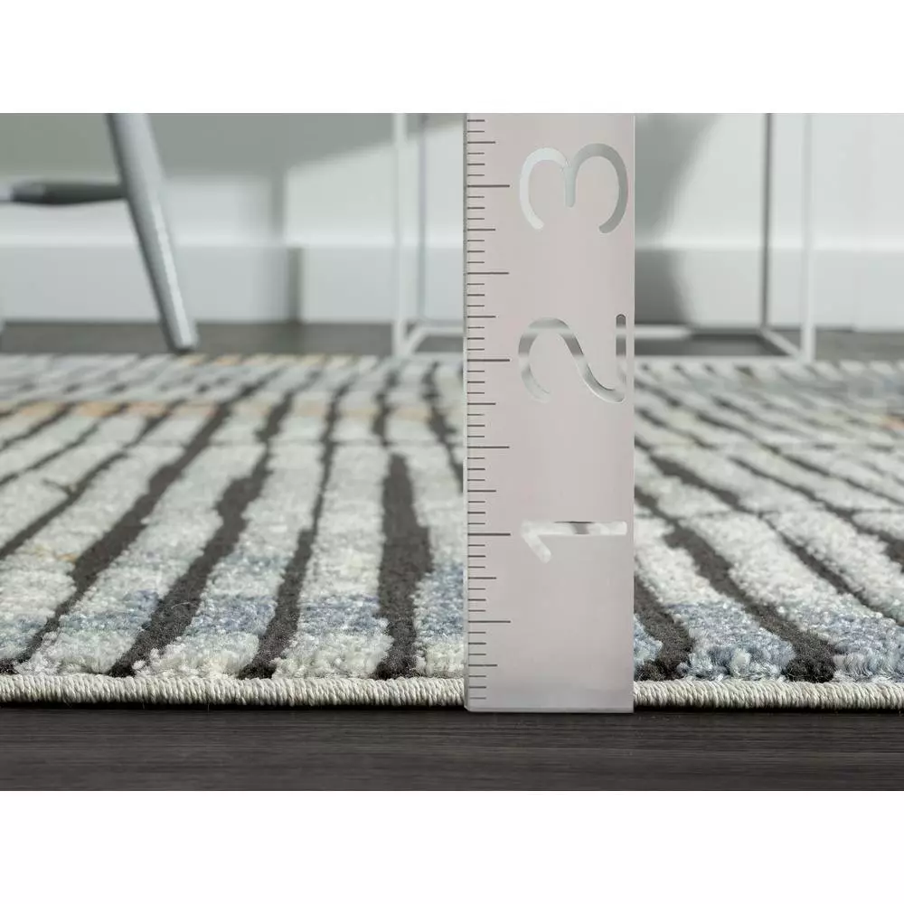 Venus Grey 6 ft. x 9 ft. Abstract Polypropylene Area Rug by Abani 10 Venus Grey 6 ft. x 9 ft. Abstract Polypropylene Area Rug by Abani - Image 8