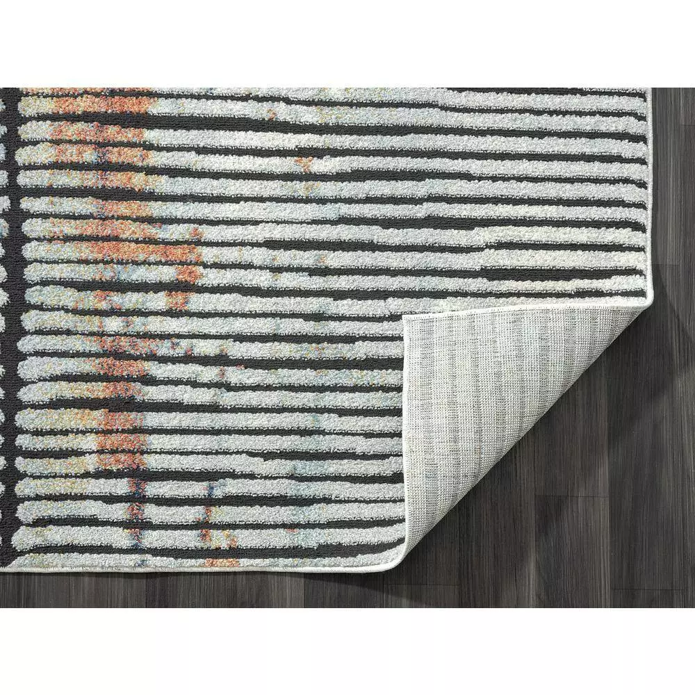Venus Grey 6 ft. x 9 ft. Abstract Polypropylene Area Rug by Abani 9 Venus Grey 6 ft. x 9 ft. Abstract Polypropylene Area Rug by Abani - Image 7
