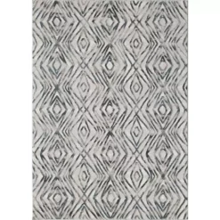 Vista Grey 5.3 ft. x 7.6 ft. Abstract Polyester Area Rug by Abani