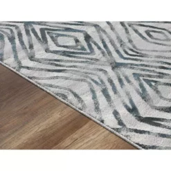 Vista Grey 5.3 ft. x 7.6 ft. Abstract Polyester Area Rug by Abani -Abani Sales grey abani area rugs vst100a 5 c3 1000
