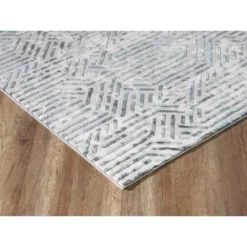 Vista Grey 5.3 ft. x 7.6 ft. Geometric Polyester Area Rug by Abani -Abani Sales grey abani area rugs vst110a 5 1f 1000
