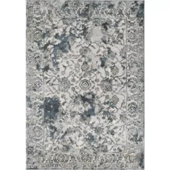 Vista Grey 5.3 ft. x 7.6 ft. Abstract Polyester Area Rug by Abani
