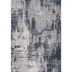 Vista Grey 7.9 ft. x 10.2 ft. Abstract Polyester Area Rug by Abani
