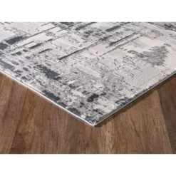 Vista Grey 7.9 ft. x 10.2 ft. Abstract Polyester Area Rug by Abani -Abani Sales grey abani area rugs vst130b 8 c3 1000