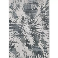 Vista Grey 5.3 ft. x 7.6 ft. Abstract Polyester Area Rug by Abani