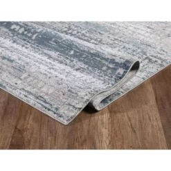 Vista Grey 2 ft. x 8 ft. Abstract Polyester Area Rug by Abani -Abani Sales grey abani area rugs vst170a 28 4f 1000
