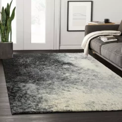 Willow Grey 5 ft. 3 ft. x 7 ft. 6 in. Shag Polypropylene Area Rug by Abani -Abani Sales grey abani area rugs wil200a 5 31 1000