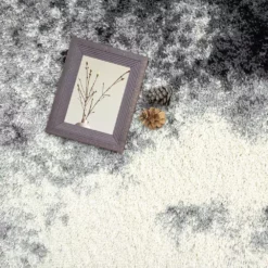 Willow Grey 5 ft. 3 ft. x 7 ft. 6 in. Shag Polypropylene Area Rug by Abani -Abani Sales grey abani area rugs wil200a 5 44 1000