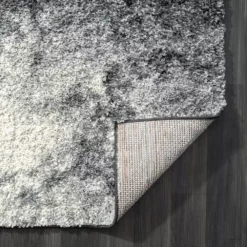 Willow Grey 5 ft. 3 ft. x 7 ft. 6 in. Shag Polypropylene Area Rug by Abani -Abani Sales grey abani area rugs wil200a 5 c3 1000