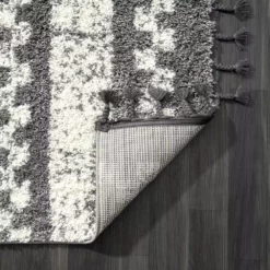 Willow Grey 6 ft. x 9 ft. Shag Polypropylene Area Rug by Abani -Abani Sales grey abani area rugs wil210a 6 c3 1000