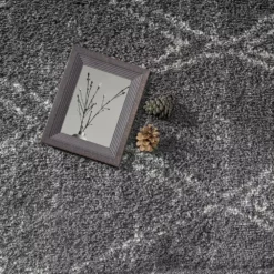 Willow Grey 5 ft. 3 ft. x 7 ft. 6 in. Shag Polypropylene Area Rug by Abani 15 Willow Grey 5 ft. 3 ft. x 7 ft. 6 in. Shag Polypropylene Area Rug by Abani -Abani Sales grey abani area rugs wil230a 5 44 1000