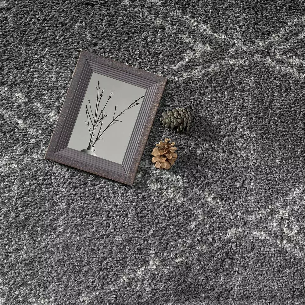 Willow Grey 5 ft. 3 ft. x 7 ft. 6 in. Shag Polypropylene Area Rug by Abani 8 Willow Grey 5 ft. 3 ft. x 7 ft. 6 in. Shag Polypropylene Area Rug by Abani - Image 6