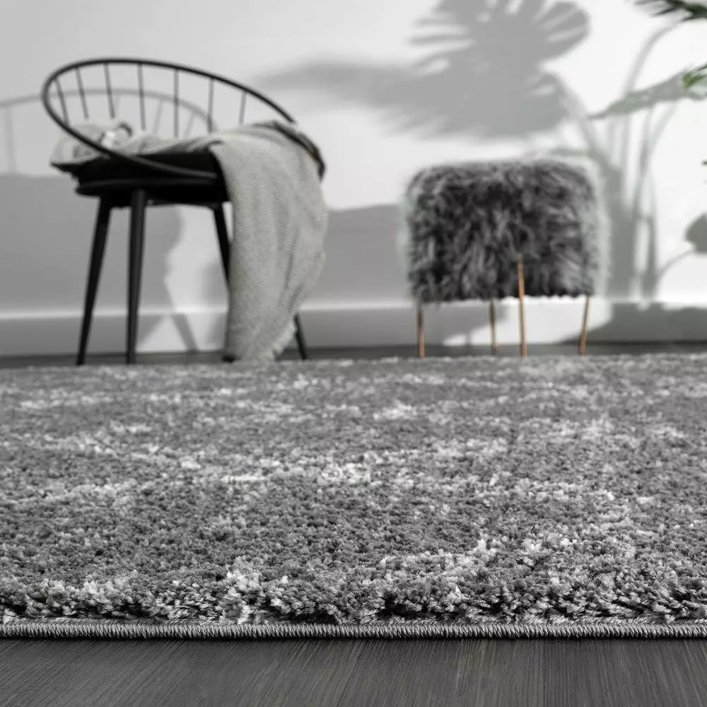 Willow Grey 5 ft. 3 ft. x 7 ft. 6 in. Shag Polypropylene Area Rug by Abani 9 Willow Grey 5 ft. 3 ft. x 7 ft. 6 in. Shag Polypropylene Area Rug by Abani - Image 7