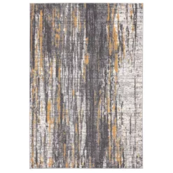 Laguna Grey/Yellow 7 ft. 9 in. x 10 ft. 2 in. Abstract Polypropylene Area Rug by Abani