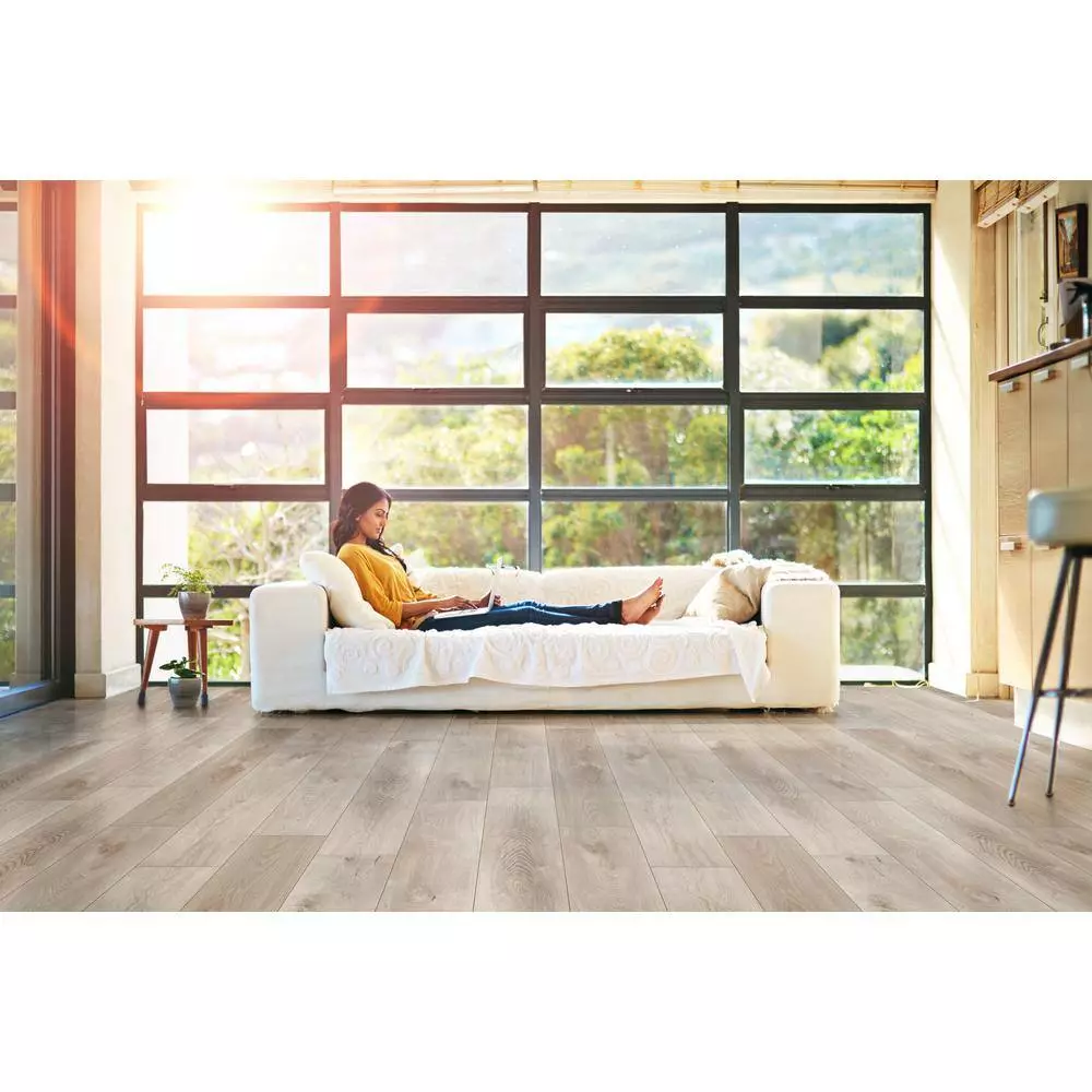 Aubrey Groveland Gray 9 in. x 60 in. Click Lock Rigid Core Luxury Vinyl Plank Flooring (52 cases/1166.88 sq. ft./pallet) by A&A Surfaces 8 Aubrey Groveland Gray 9 in. x 60 in. Click Lock Rigid Core Luxury Vinyl Plank Flooring (52 cases/1166.88 sq. ft./pallet) by A&A Surfaces - Image 6