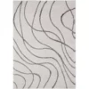 Abani Boston Ivory 6 ft. x 9 ft. Shag Polyester Area Rug