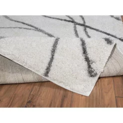 Abani Boston Ivory 6 ft. x 9 ft. Shag Polyester Area Rug -Abani Sales ivory abani area rugs bos100a 5 c3 1000