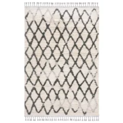 Boston Ivory 6 ft. x 9 ft. Abstract Polyester Area Rug by Abani