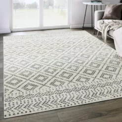 Casa Ivory 7 ft. 9 in. x 10 ft. 2 in. Geometric Polypropylene Area Rug by Abani -Abani Sales ivory abani area rugs cas140a 8 31 1000