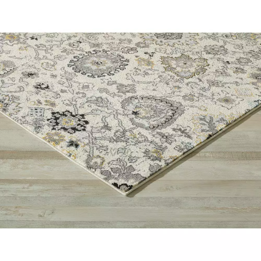 Lennox Ivory 5.3 ft. x 7.6 ft. Abstract Polypropylene Area Rug by Abani 6 Lennox Ivory 5.3 ft. x 7.6 ft. Abstract Polypropylene Area Rug by Abani - Image 5