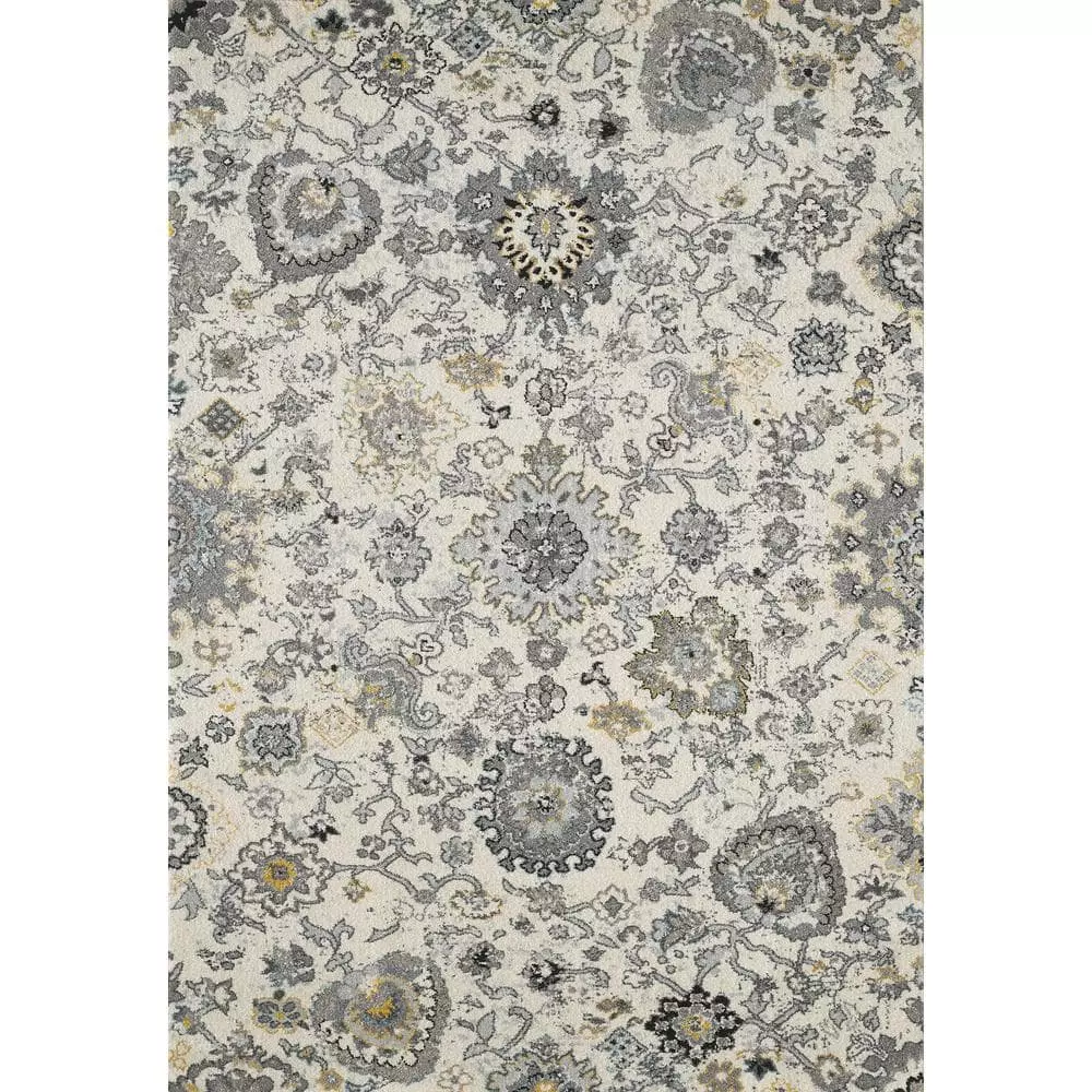 Lennox Ivory 5.3 ft. x 7.6 ft. Abstract Polypropylene Area Rug by Abani 2 Lennox Ivory 5.3 ft. x 7.6 ft. Abstract Polypropylene Area Rug by Abani