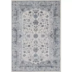 Troy Ivory 7 ft. 9 in. x 10 ft. 2 in. Oriental Polypropylene Area Rug by Abani