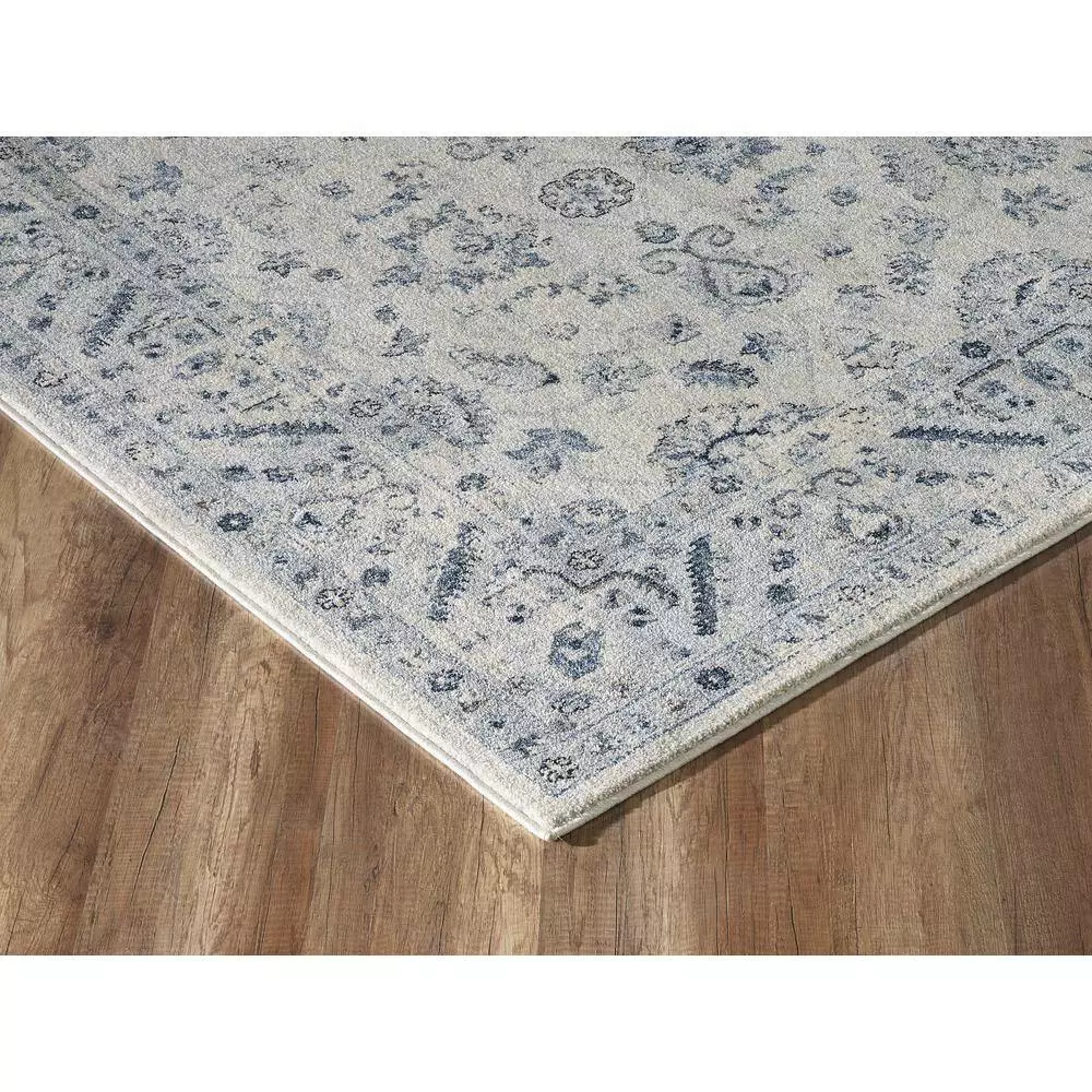 Troy Ivory 5.3 ft. x 7.6 ft. Oriental Polypropylene Area Rug by Abani 7 Troy Ivory 5.3 ft. x 7.6 ft. Oriental Polypropylene Area Rug by Abani - Image 5