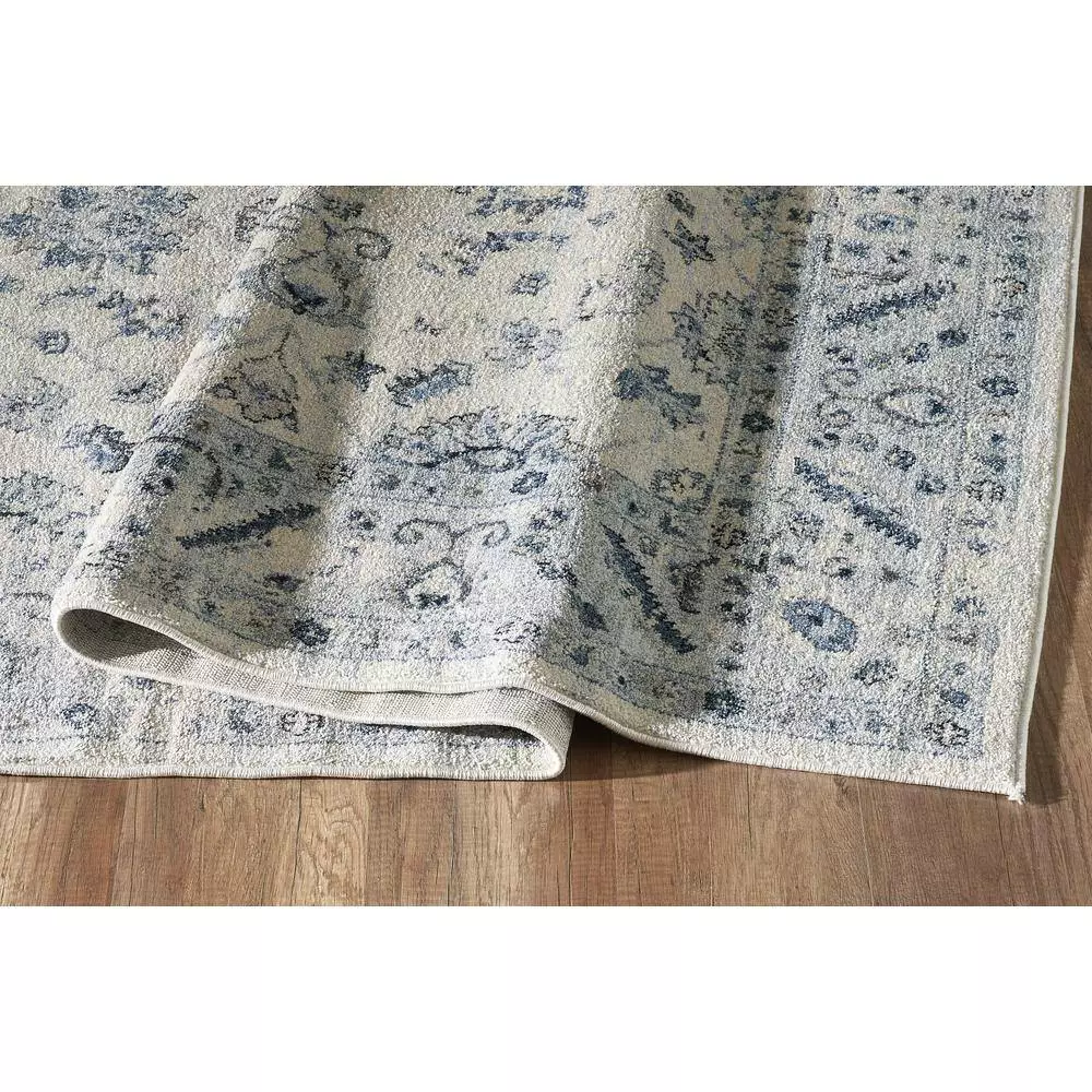 Troy Ivory 5.3 ft. x 7.6 ft. Oriental Polypropylene Area Rug by Abani 6 Troy Ivory 5.3 ft. x 7.6 ft. Oriental Polypropylene Area Rug by Abani - Image 4