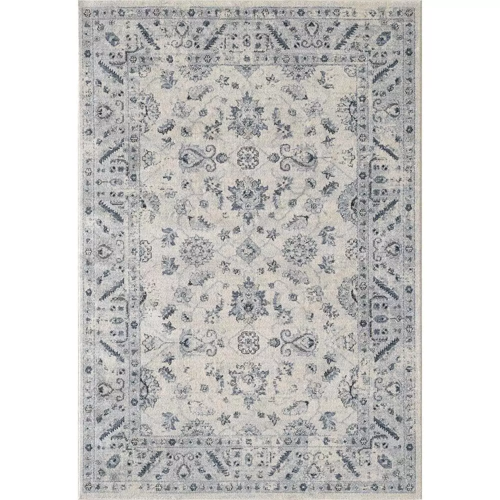 Troy Ivory 5.3 ft. x 7.6 ft. Oriental Polypropylene Area Rug by Abani 3 Troy Ivory 5.3 ft. x 7.6 ft. Oriental Polypropylene Area Rug by Abani