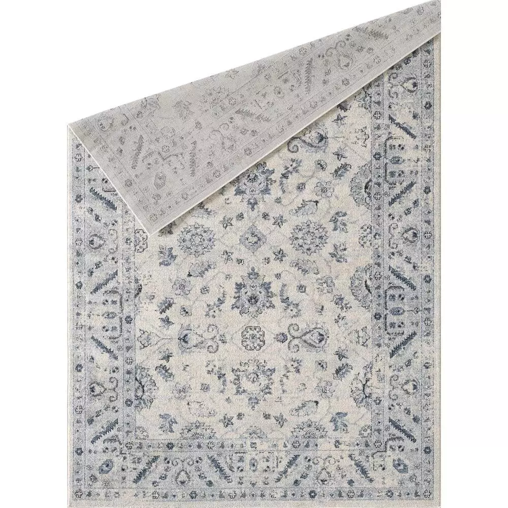 Troy Ivory 5.3 ft. x 7.6 ft. Oriental Polypropylene Area Rug by Abani 4 Troy Ivory 5.3 ft. x 7.6 ft. Oriental Polypropylene Area Rug by Abani - Image 2