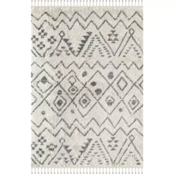 Willow Ivory 7.9 ft. x 10.2 ft. Moroccan Polypropylene Area Rug by Abani