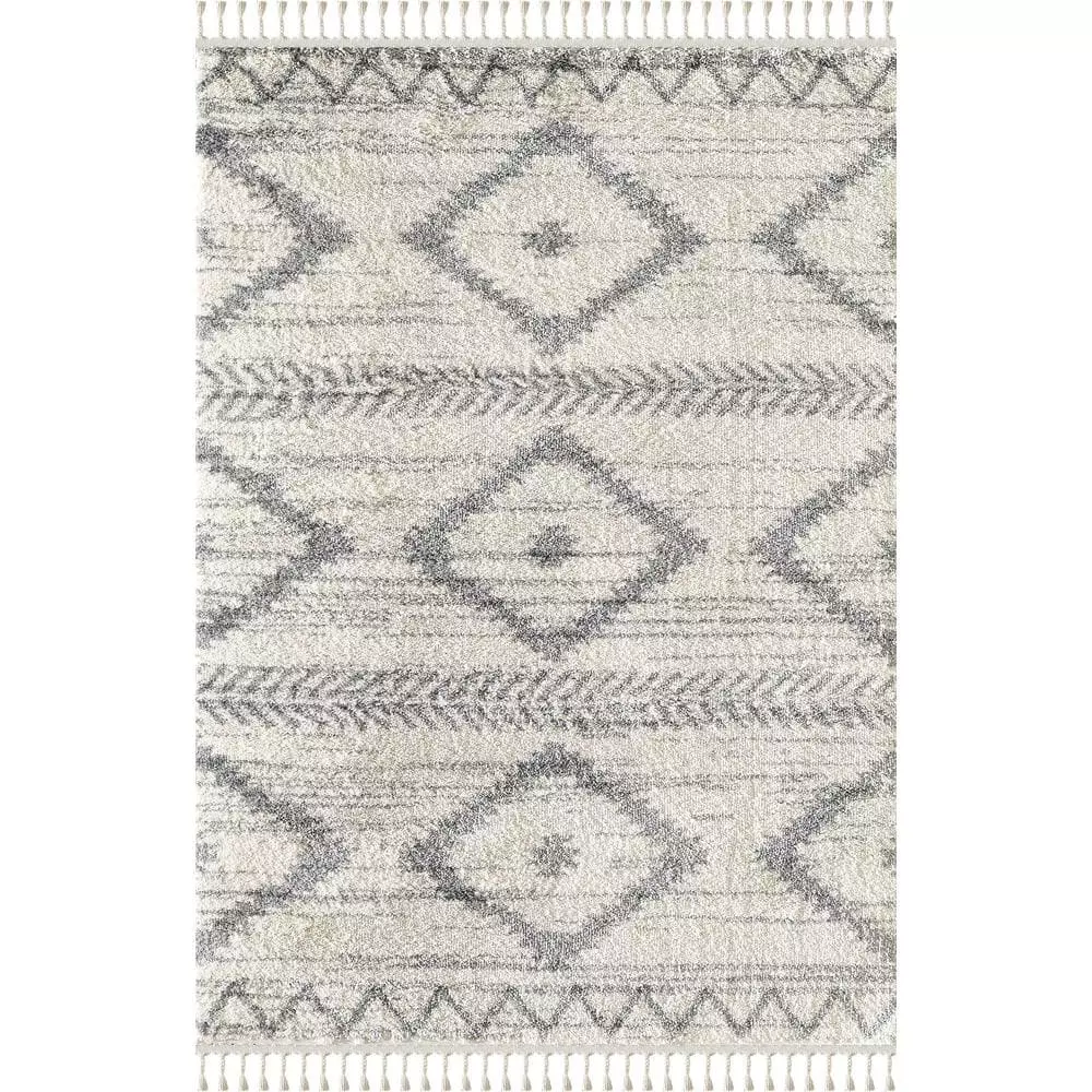 Willow Ivory 6 ft. x 9 ft. Moroccan Polypropylene Area Rug by Abani 3 Willow Ivory 6 ft. x 9 ft. Moroccan Polypropylene Area Rug by Abani