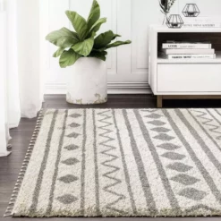 Willow Ivory 7 ft. 9 in. x 10 ft. 2 in. Moroccan Polypropylene Area Rug by Abani -Abani Sales ivory abani area rugs wil120a 8 31 1000