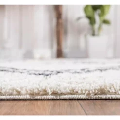 Willow Ivory 6 ft. x 9 ft. Shag Polypropylene Area Rug by Abani -Abani Sales ivory abani area rugs wil150a 6 1f 1000